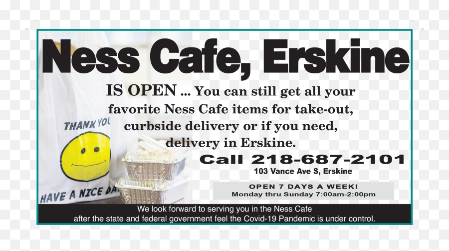 A Family Restaurant Erskine Mn Ness Cafe - Time Machine By Hg Wells Emoji,Have A Nice Day Emoticon