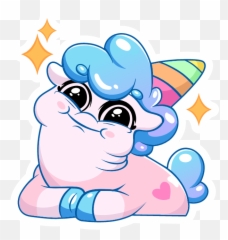 Little Sweety Unicorn Sticker - Mania Cartoon Emoji