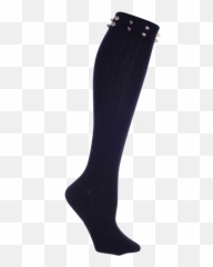 Knee High Boot Socks With Stud Detail - Emoji