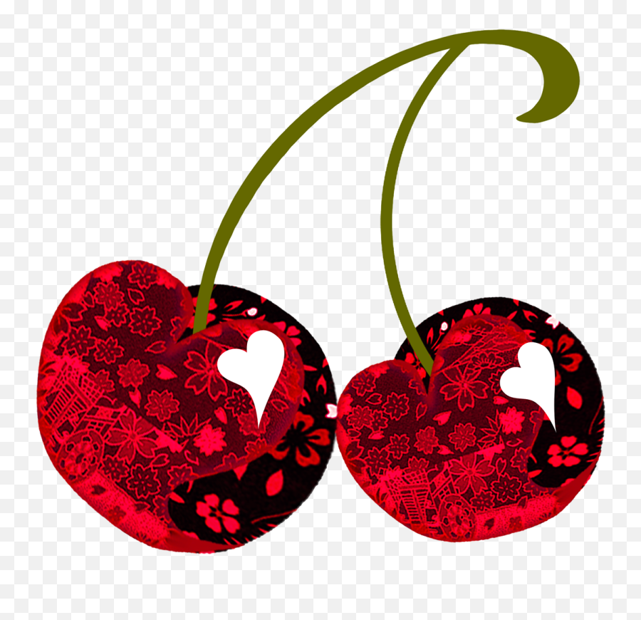Latest Hearts Cherry Transparent Png Clipart Free Earrings - Clip Art Emoji,Emoji Earrings