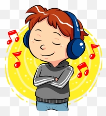 Svg Freeuse Stock Boy Listening To - Listen To Music Clipart Emoji,Listening Emoji
