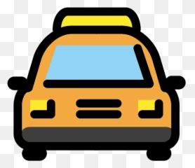 Oncoming Taxi Emoji Clipart - Araba Emojisi,Taxi Emoji