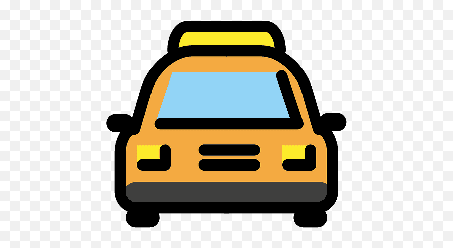 Oncoming Taxi Emoji Clipart - Araba Emojisi,Taxi Emoji