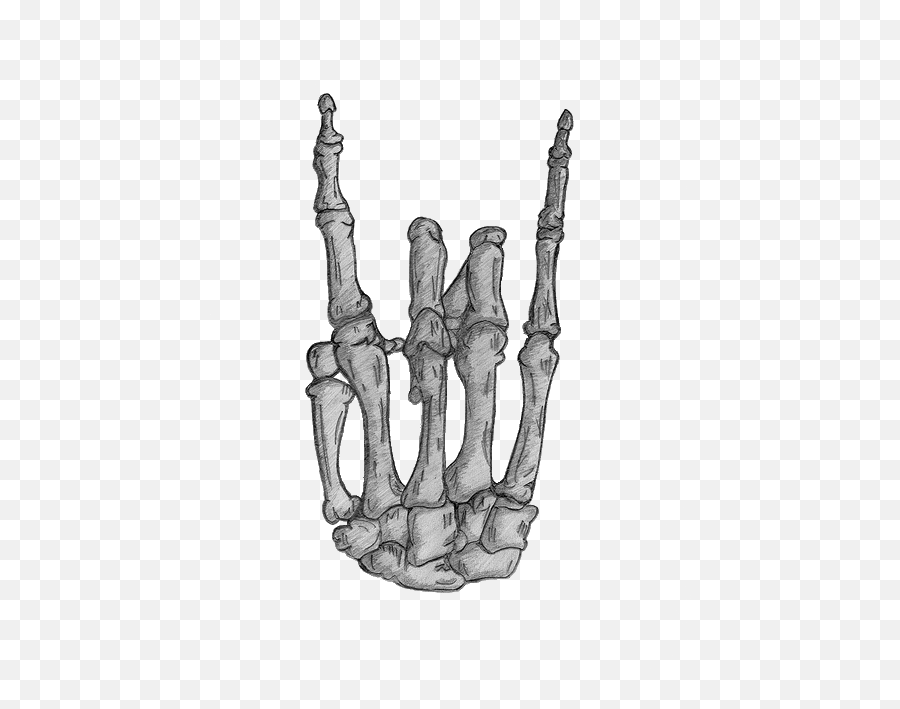 See - Heavy Metal Hand Tattoo Emoji,Skeleton Emoji