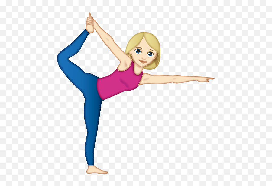 Woman Doing Yoga - Girl Emoji,Gymnast Emoji