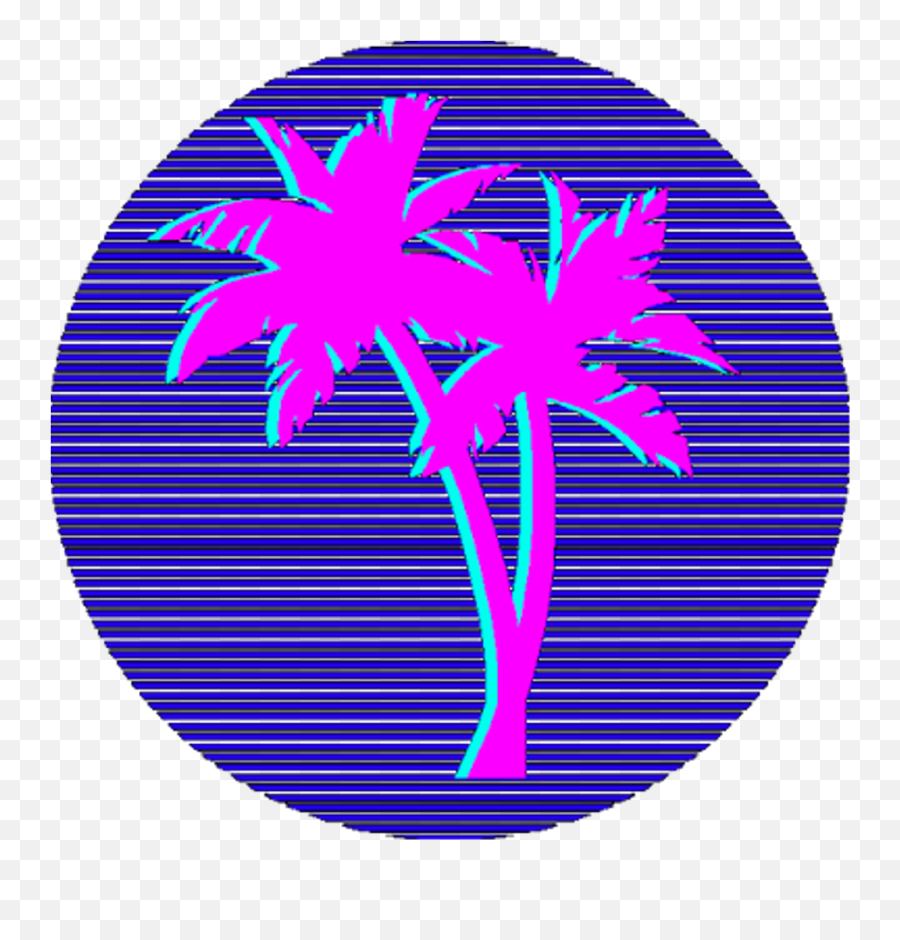 Vapor Grunge Palmtree Vaporwave - Pastel Vaporwave Transparent Emoji,Vaporwave Emoji