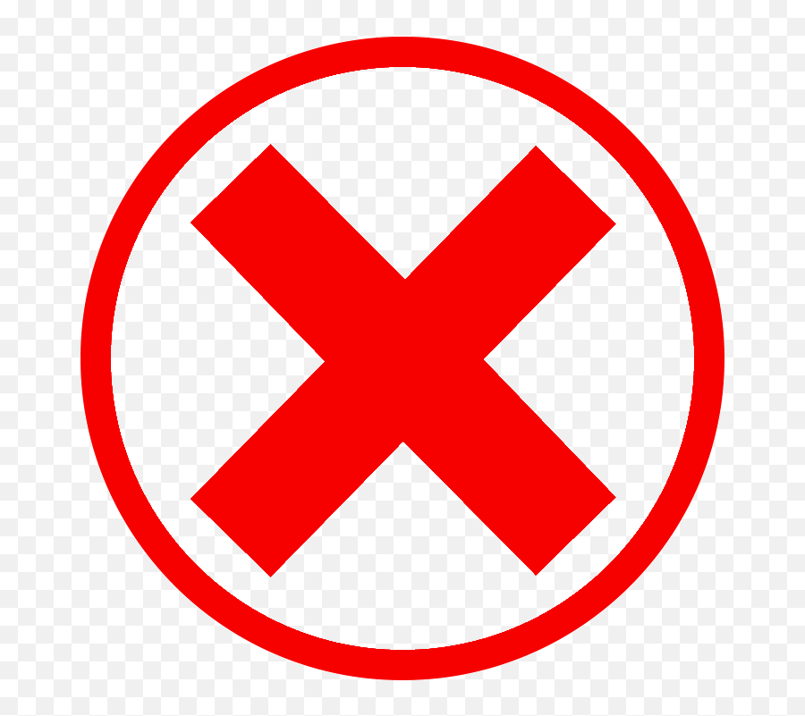 Red Cross Mark Png Transparent Images - Circle Red Cross Icon Emoji,Red X Emoji