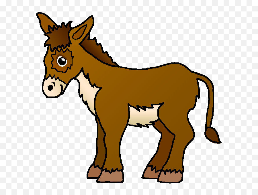 Manger Animals Clipart For Kids Pack - Donkey Clipart Transparent Background Emoji,Nativity Emoji