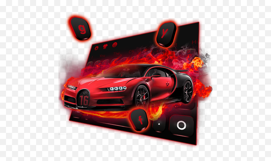 Cool Speedy Racing Car Keyboard - Bugatti Chiron Emoji,Sports Car Emoji