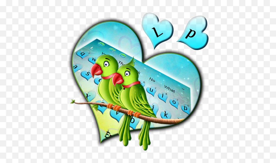 Lovely Parrots Keyboard Theme - Budgie Emoji,Parakeet Emoji