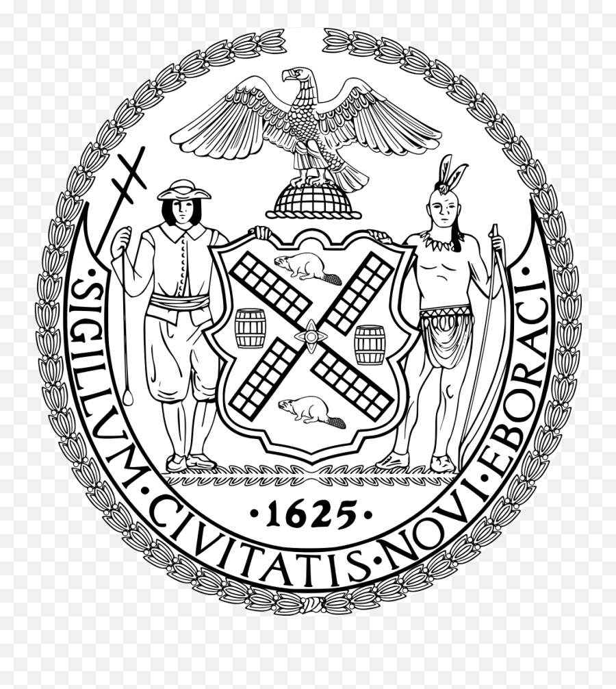 Seal Of New York City Bw - City Of New York Police Badge Vector Emoji,New York Emoji