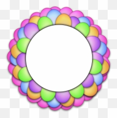 Balloons Circle Frame Copy Space Burst - Emoji