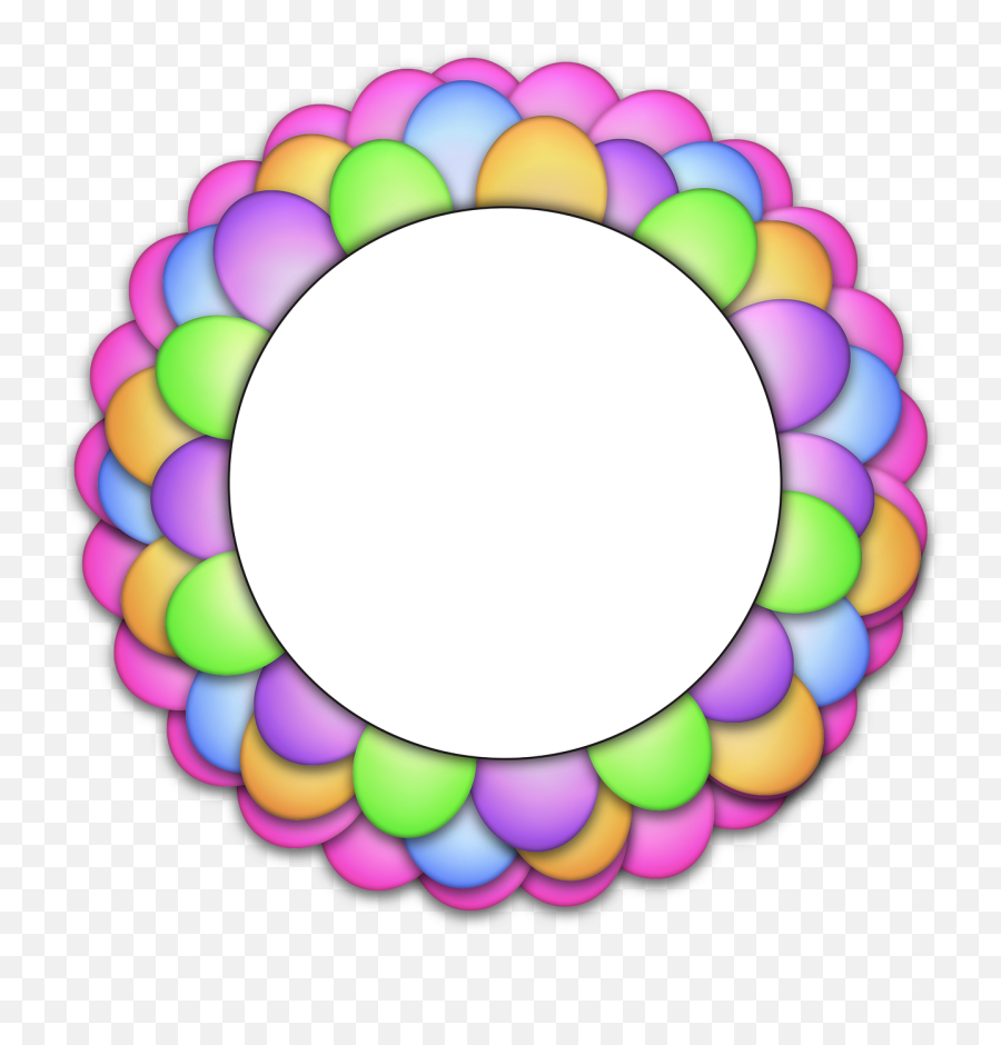 Balloons Circle Frame Copy Space Burst - Circle Emoji,Gift Arrows Emoji