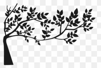 Silhouette Of Leafy Tree - Tree With Leaves Silhouette Emoji,Palm Tree Emojis