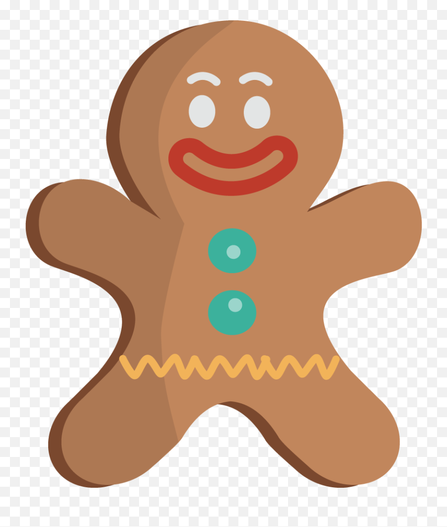 Gingerbread Man Emoji Clipart - Ginza,Ginger Emoji