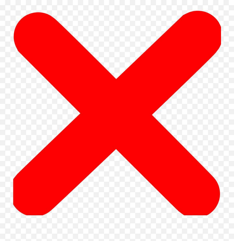 X Mark Clipart Transparent - Red Cross Transparent Background Emoji,X Mark Emoji