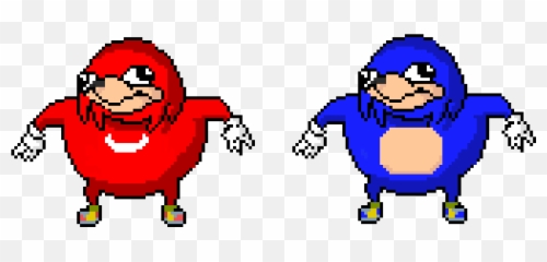 Ugandan Knuckles Red And Blue - Uganda Knuckles Pixel Art Emoji,Uganda Flag Emoji