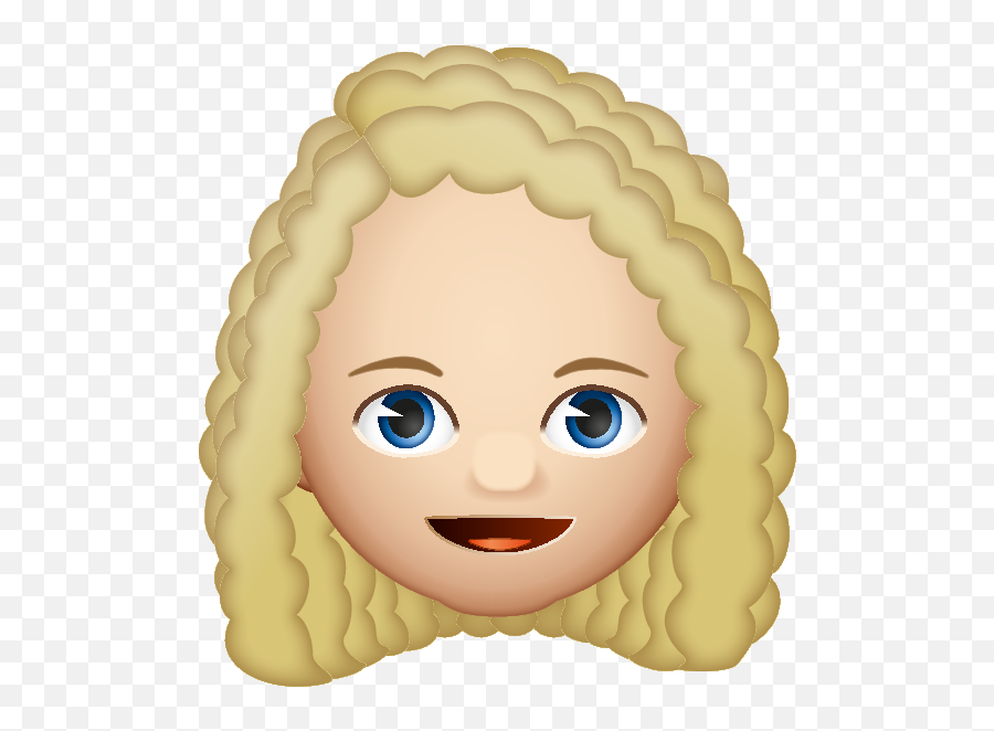 Blond Haired With Curls - Blonde Hair Woman Emoji,Blonde Girl Emoji