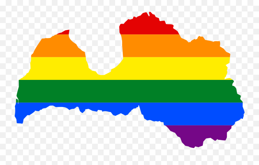 Lgbt Flag Map Of Latvia - Latvia Map With Flag Emoji,Lesbian Flag Emoji