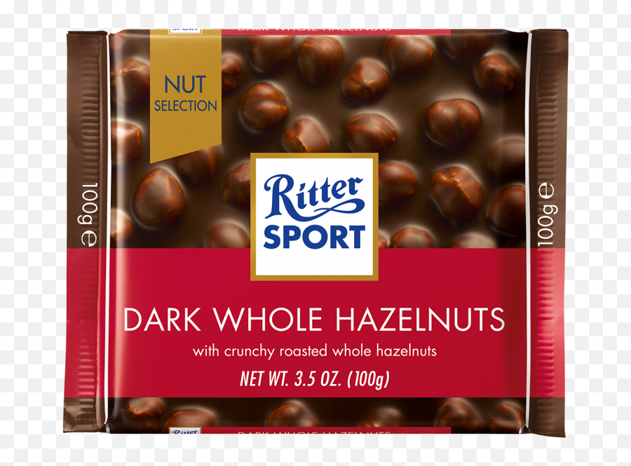 Ritter Sport Dark Whole Hazelnuts 100g - Kingdom Of Sweets Ritter Sport Dark Chocolate With Whole Hazelnuts Emoji,Emoji Chocolates