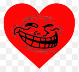 Trollololed Love Heart - Troll Face Emoji,Thug Life Emoji