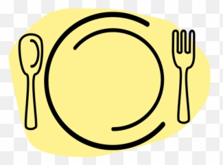 Vetor De Prato Com Garfo E Colher - Soul Food Clip Art Emoji