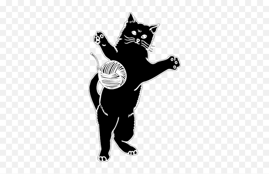 Ball Of Yarn And Cat - Cat With Yarn Clipart Emoji,Flag Tennis Ball Emoji