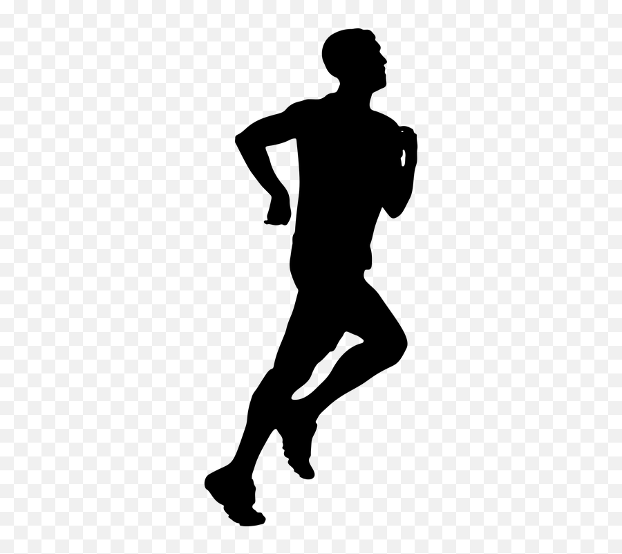 Free Running Run Vectors - Jogging Silhouette Emoji,Sweat Emoji
