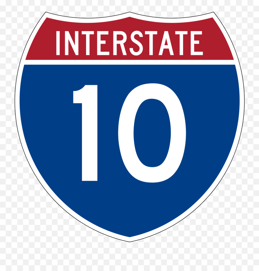 I - Interstate 10 Sign Png Emoji,Texas Emoji