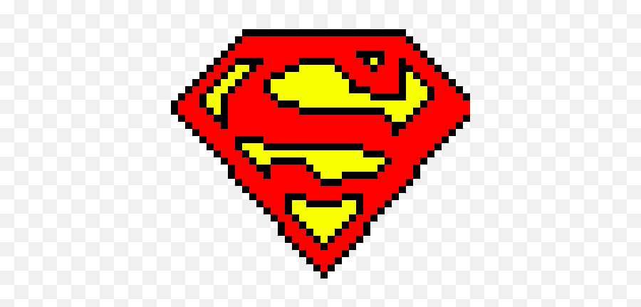 Superman Logo - Superman Minecraft Pixel Art Emoji,Superman Emoticon