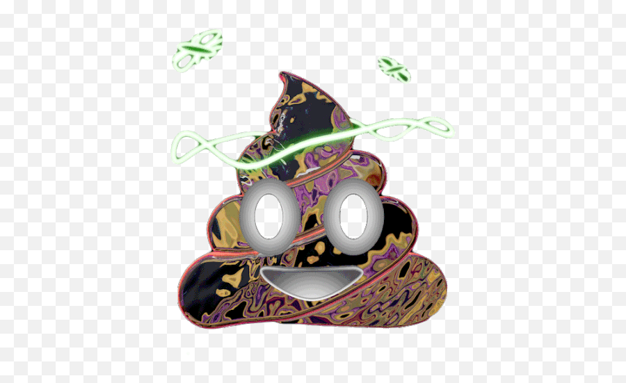 Poop Emoji Futuristic Gif - Party Hat,Witch Hat Emoji