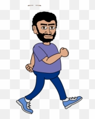 Bearded Walking Man - Money Emoji