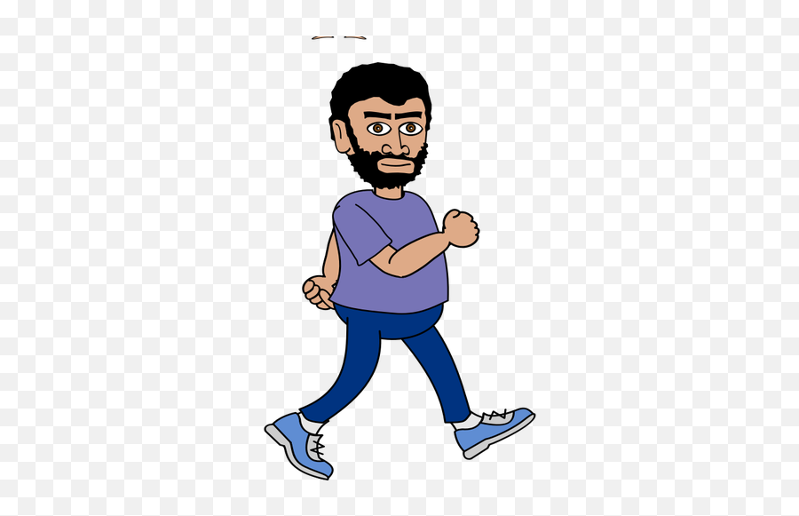 Bearded Walking Man - Walking Money Emoji,Man Walking Emoji