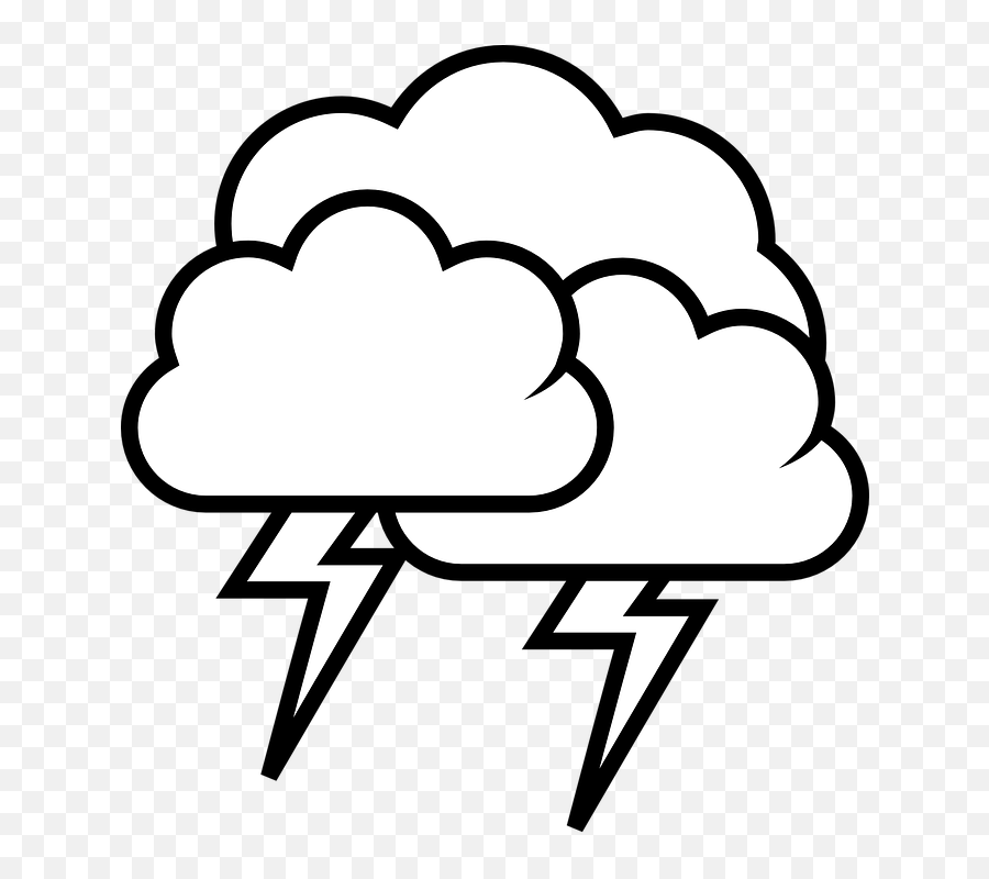 Free Storm Rain Vectors - Thunder Clipart Black And White Emoji,Star Wars Emoji