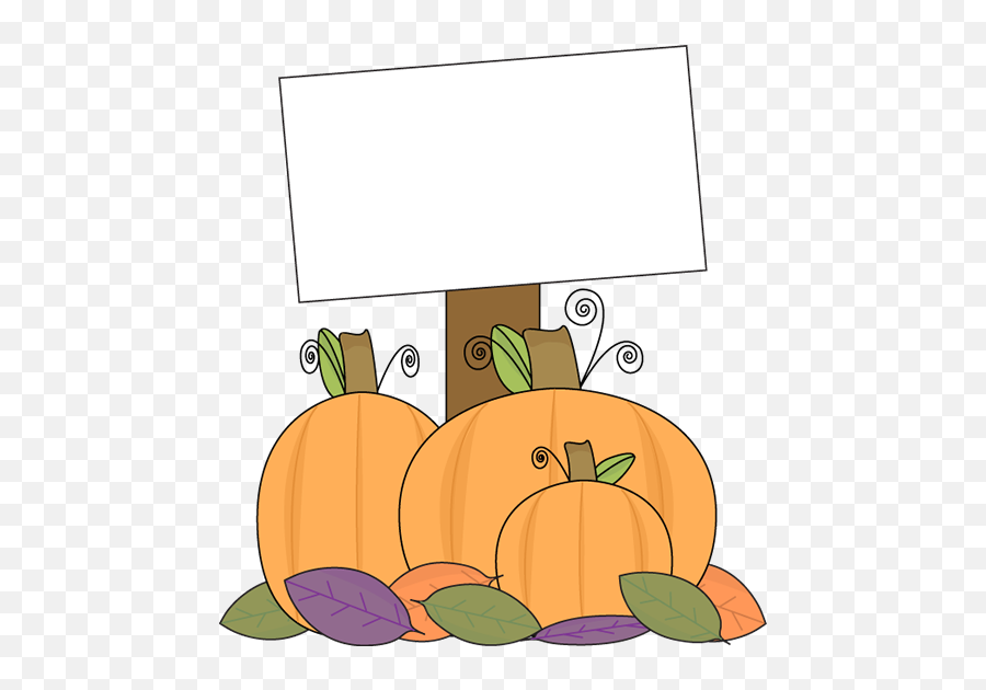 Pumpkin Graphics And Clip Art Pumpkin With A Blank Sign - Pumpkin Patch With Sign Clipart Emoji,Pumpkin Emoticons