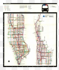 1976 New York City Transit Authority Manhattan Bus Map - Screenshot Emoji
