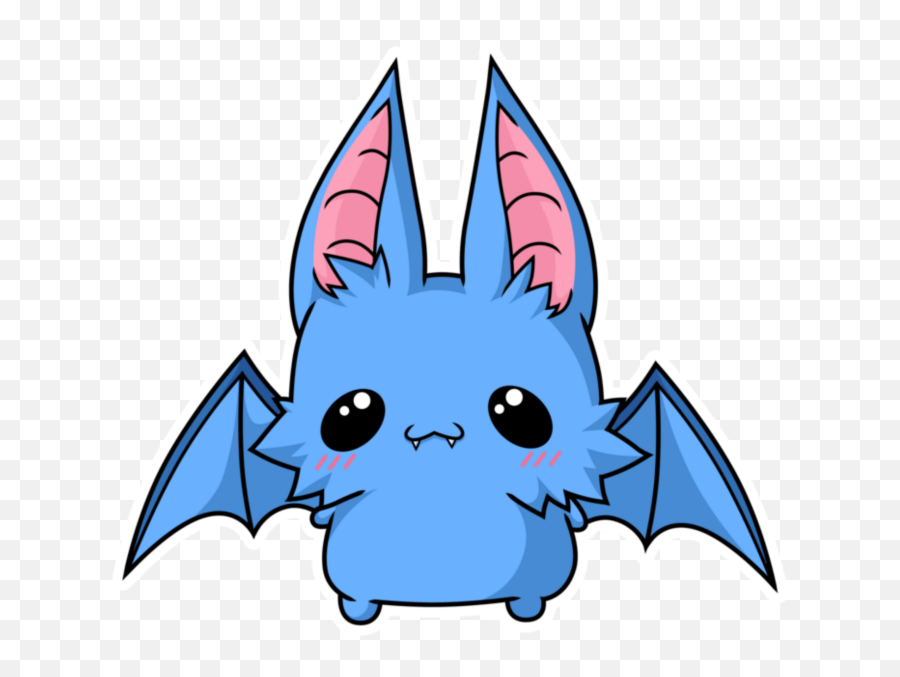 Download Kawaii Blue Bat Bats Cute - Bat Kawaii Hd Png Kawaii Bat Emoji,Bats Emoji