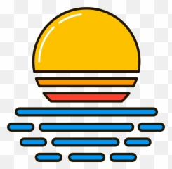 Sunset Clipart - Horizontal Emoji