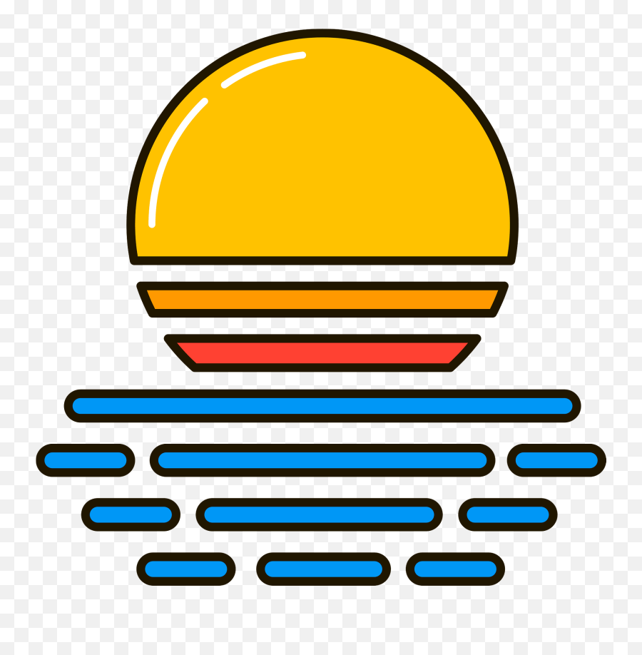 Sunset Clipart - Horizontal Emoji,Sunset Emoji