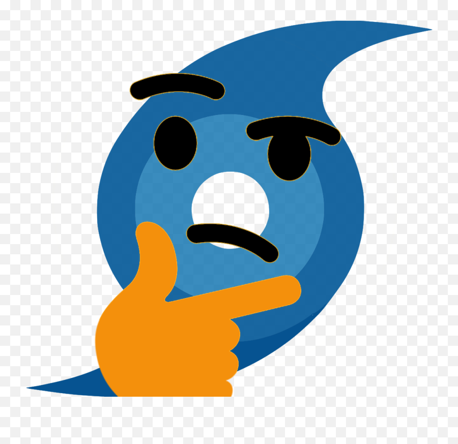Hurricane Think Thinking - Happy Emoji,Hurricane Emoji