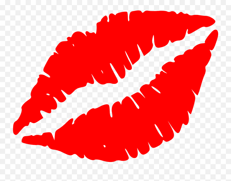 Lips Kiss Lipstick - Red Lips Clipart Emoji,Lipstick Emoji Png