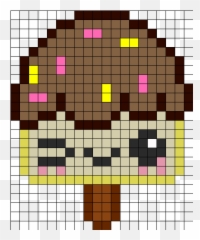 Icecream Kandi Pattern Hama Beads Patterns Perler Bead - 8 Bit Tanooki Suit Mario Emoji,Plur Emoji