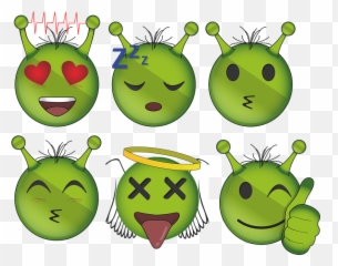 Alien Emoji Emoticon - Emoticon,Moon Emoji