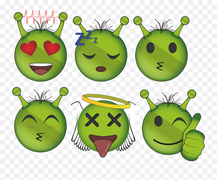 Alien Emoji Emoticon - Emoticon,Moon Emoji