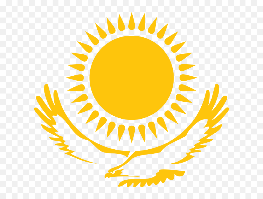 Eagle And Sun From The Kazakh Flag - Kazakhstan Symbol Emoji,How To Make Emojis With Symbols