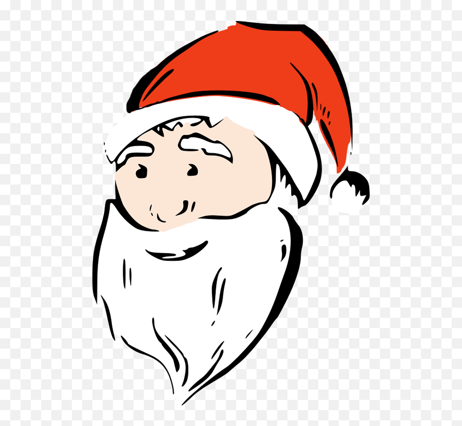 Santa Claus Clipart Free Christmas - Santa Face Cartoon Png Emoji,Santa Emoji Png
