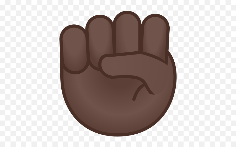 Dark Skin Tone Emoji - Black Hand Fist Emoji,Fist Up Emoji