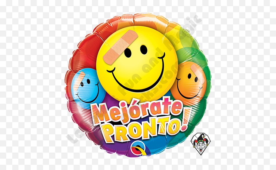 Qualatex 18 Inch Round Pronto - Smiley Emoji,Yoyo Emoticon