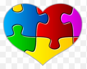 Autism Awareness Heart - Autism Spectrum Disorder Heart Emoji,Autism Puzzle Piece Emoji