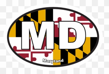 Maryland Md State Flag Oval Sticker - Graphic Design Emoji,Maryland Flag Emoji